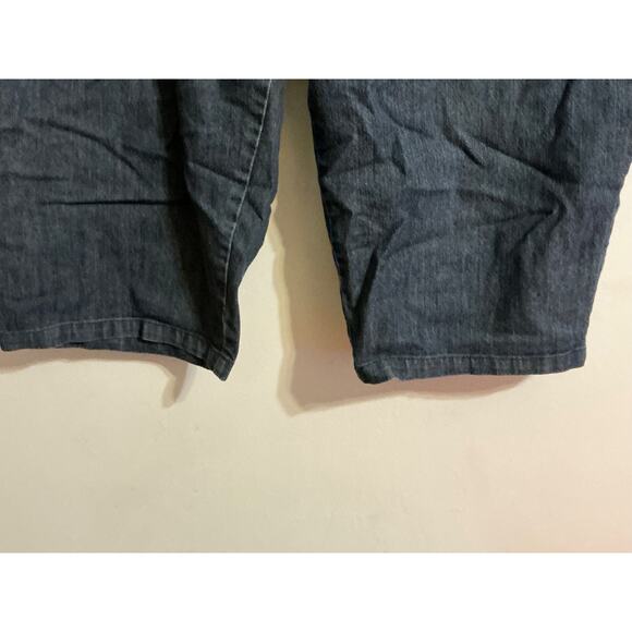 Lane Bryant Venezia Blue Jeans Women Sz 24 Short Wide Legged Dark Wash Stretch - Picture 2 of 11